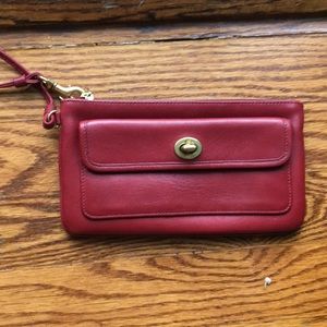 Vintage Coach Red wristlet